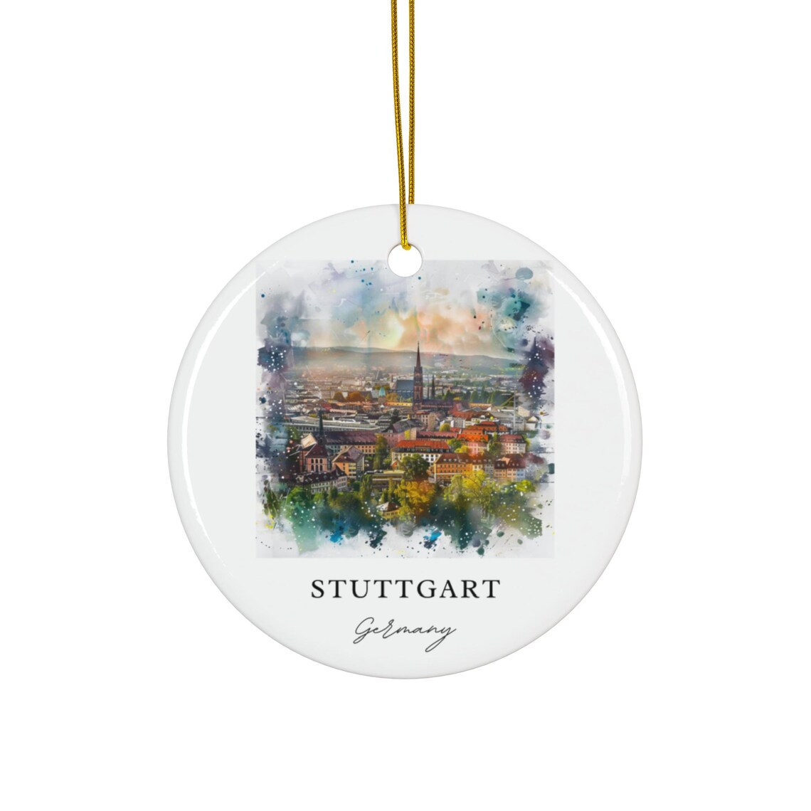 Stuttgart Germany Ornament, Christmas Souvenir Gift