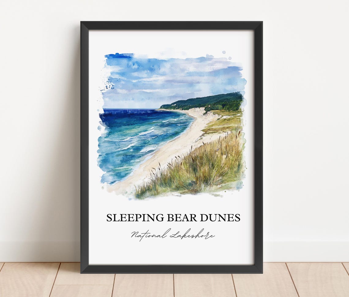 Sleeping Bear Dunes Manitou Islands Travel Poster - Image 4