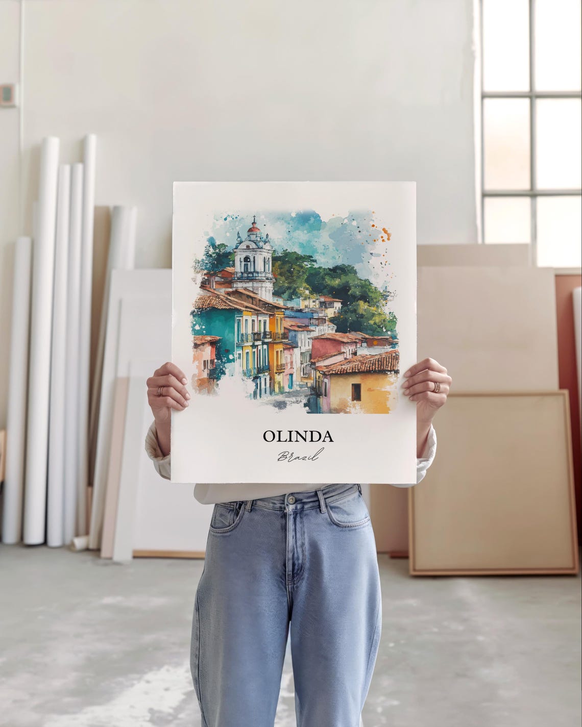 Olinda Brazil Wall Art Recife Print Watercolor Gift Travel Poster Housewarming - Image 4