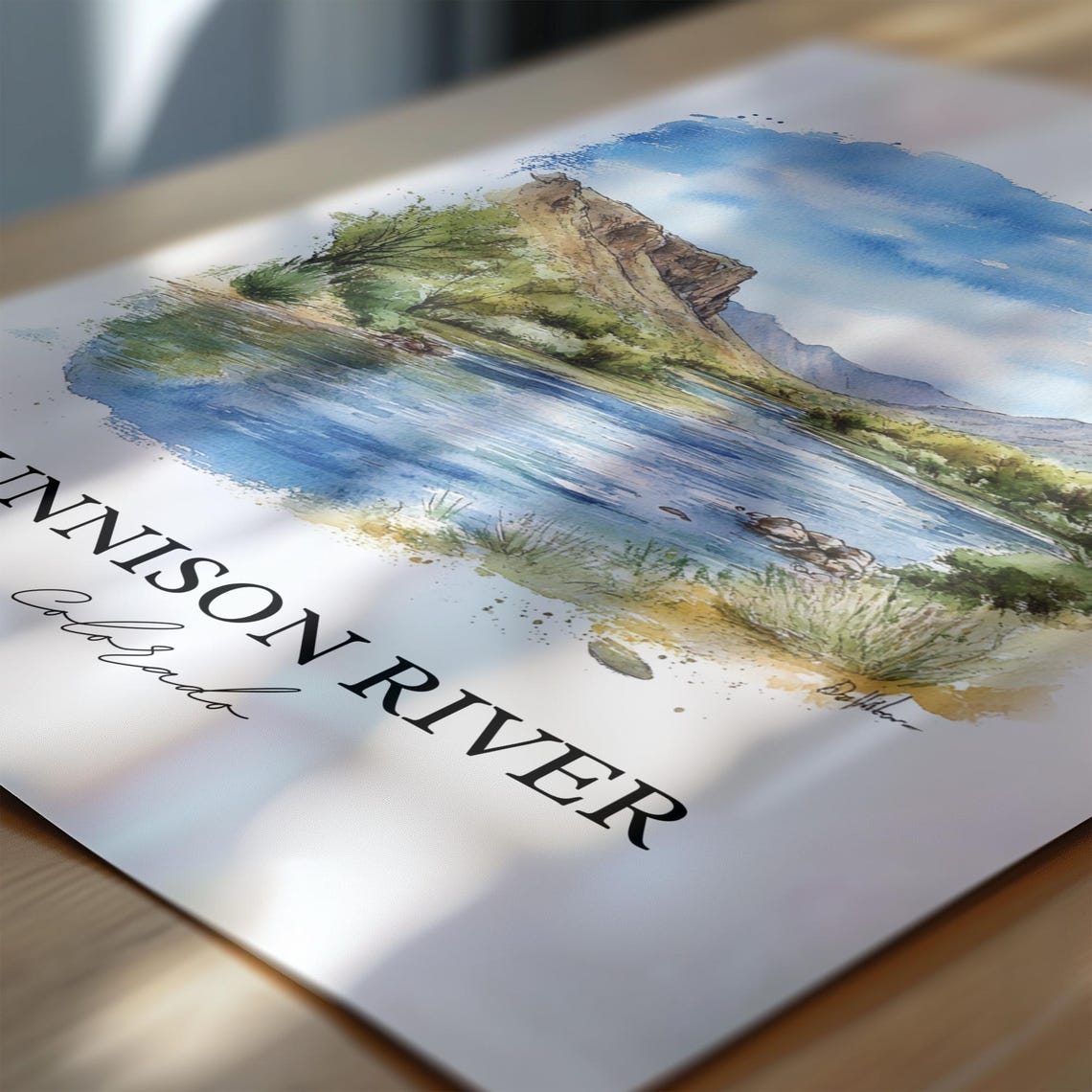 Gunnison River Colorado Red Rock Canyon Watercolor Wilderness Poster - Image 6
