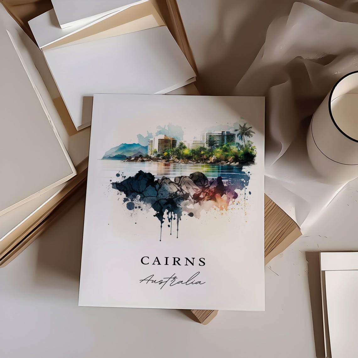Cairns Australia Travel Poster, Custom Text - Image 6