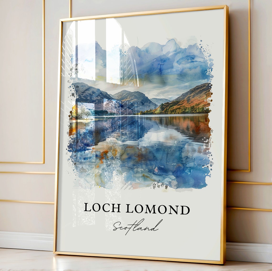 Loch Lomond Watercolor Travel Poster, Scotland - Image 4