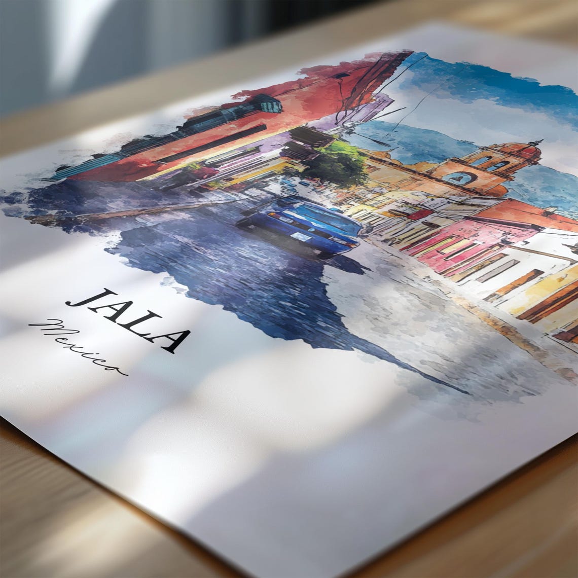 Jala Mexico Wall Art Nayarit Mx Print Watercolor Gift Travel Poster Housewarming - Image 6
