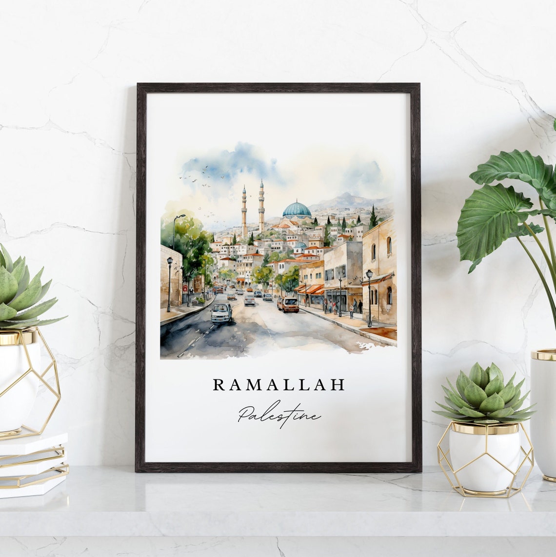 Ramallah Traditional Wall Art Poster, Custom Text - Image 4