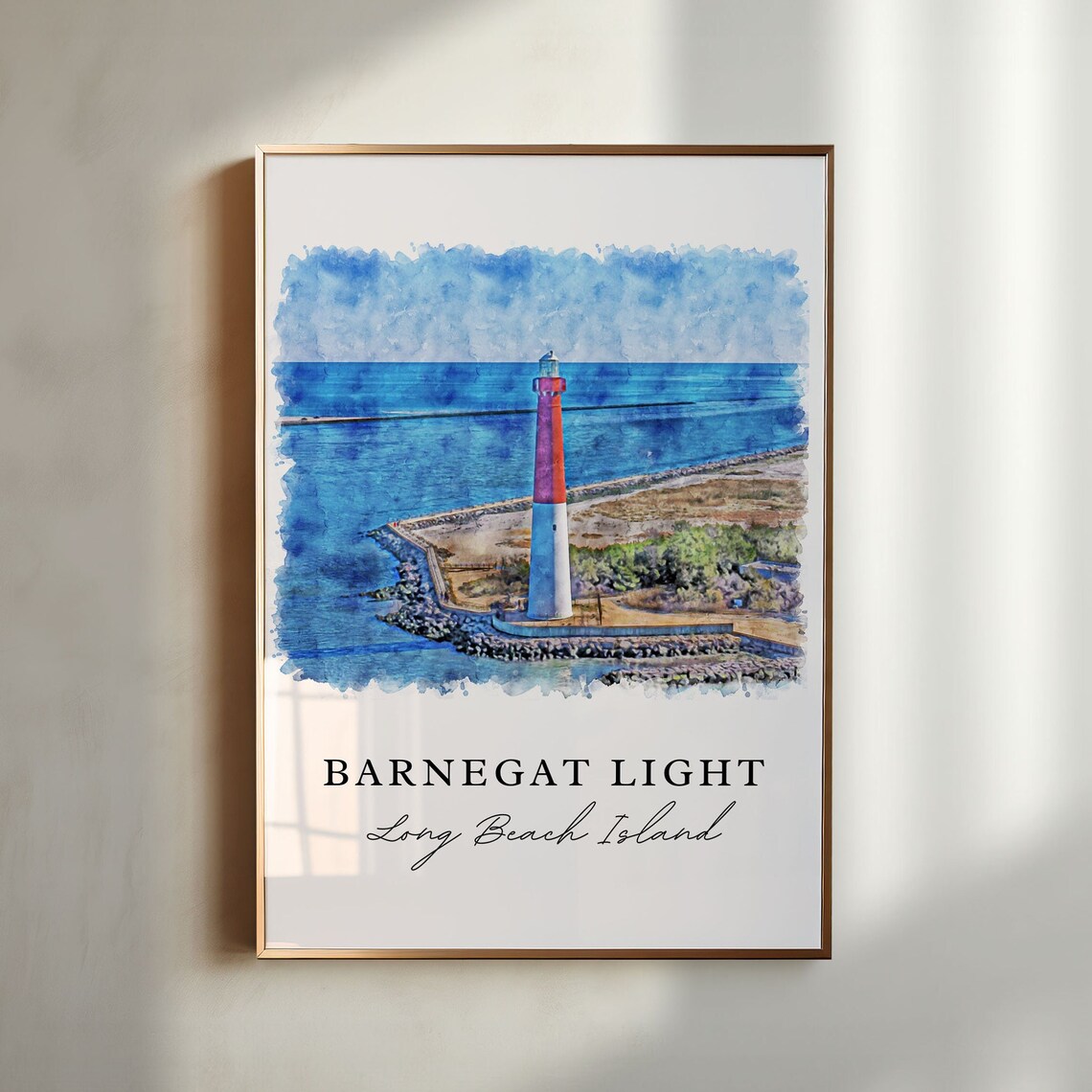 Barnegat Light Lbi Travel Poster, Long Beach Island