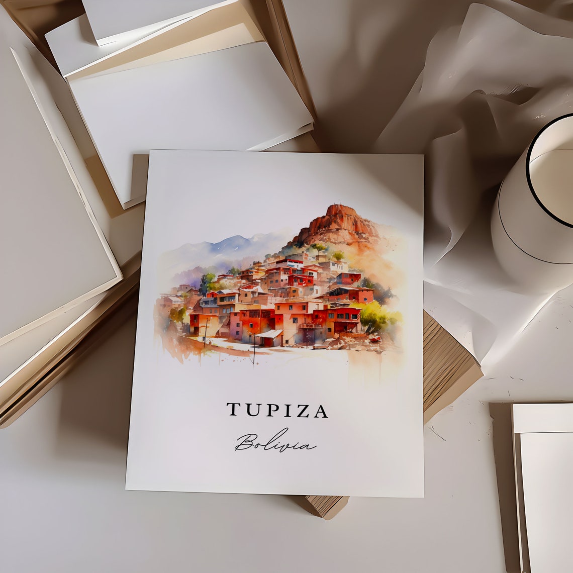 Tupiza Bolivia Wall Art Poster Print Wedding Gift Birthday Present Custom Text Perfect - Image 6