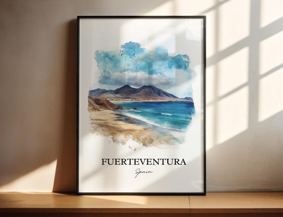 Fuerteventura Travel Print Spain Gift Lovers Poster