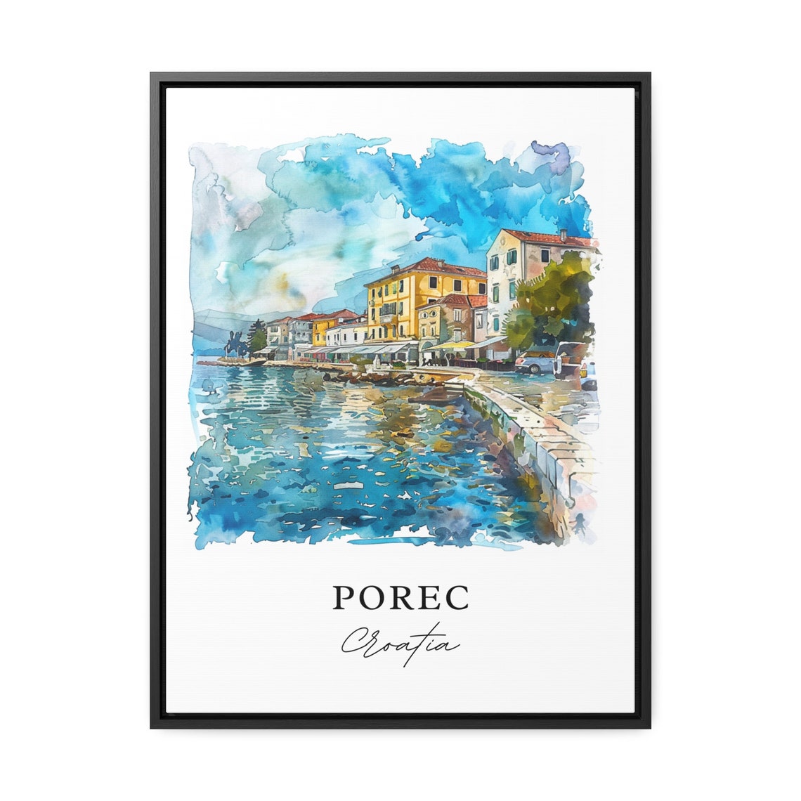 Porec Croatia Watercolor Travel Poster, Istria - Image 3