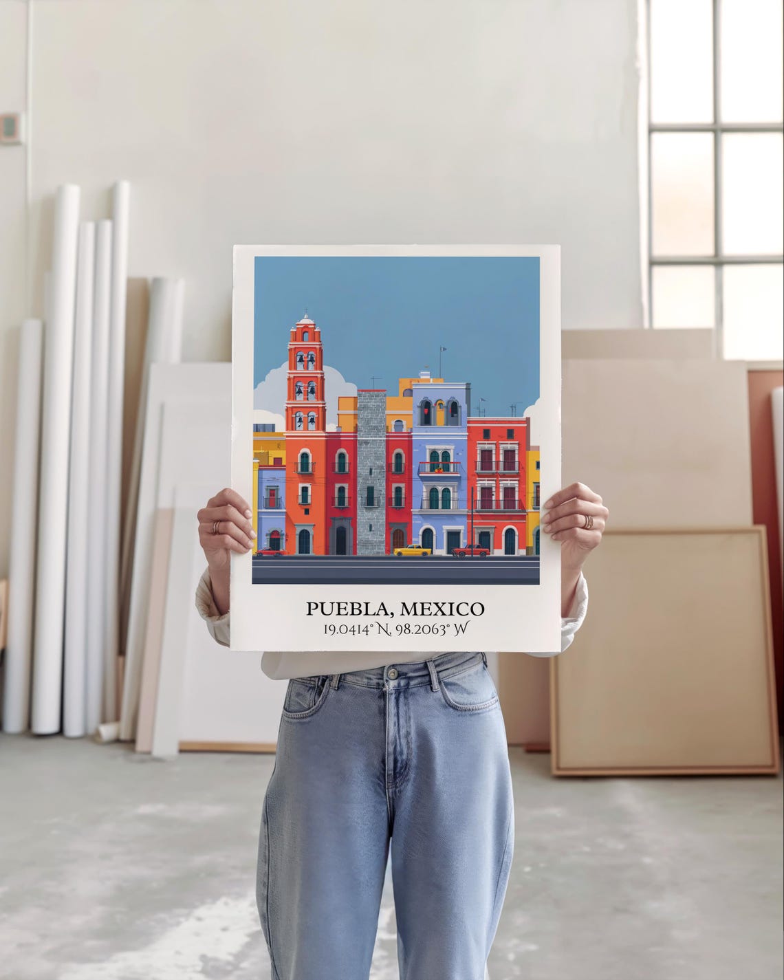 Puebla Mx Art Retro Travel Home Decor Gift Mexico Prints Housewarming - Image 4
