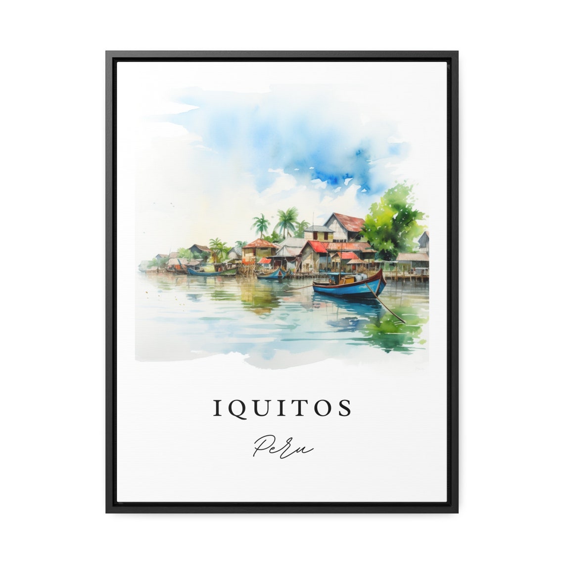 Iquitos Peru Wall Art Iqiutos Poster Print Wedding Gift Birthday Present Custom Text Perfect - Image 2