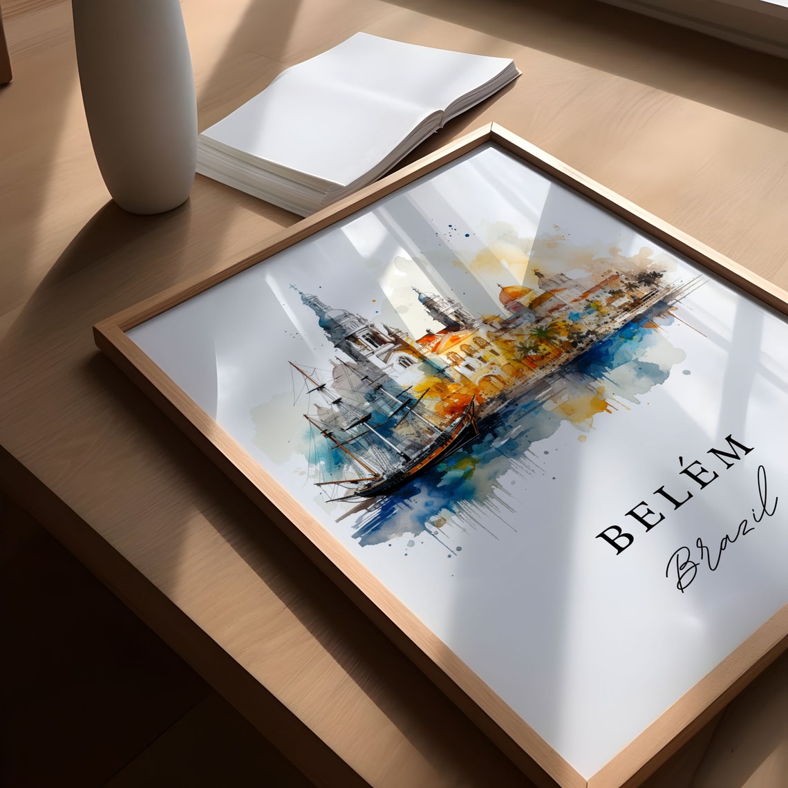 Belem Brazil Wall Art Poster Print Wedding Gift Birthday Present Custom Text Perfect - Image 5