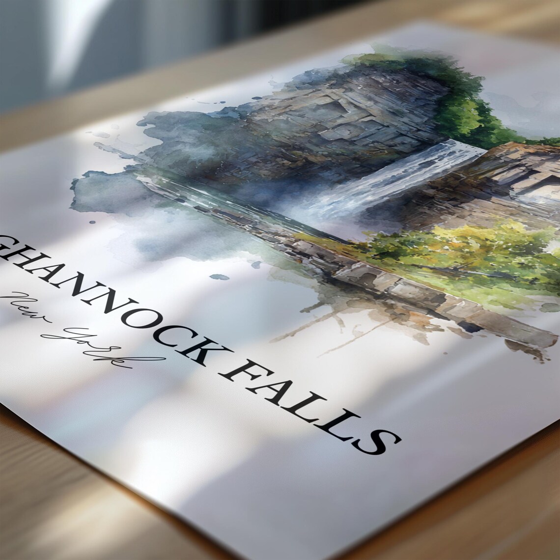 Taughannock Falls New York Finger Lakes Gorge Waterfall Travel Poster - Image 6