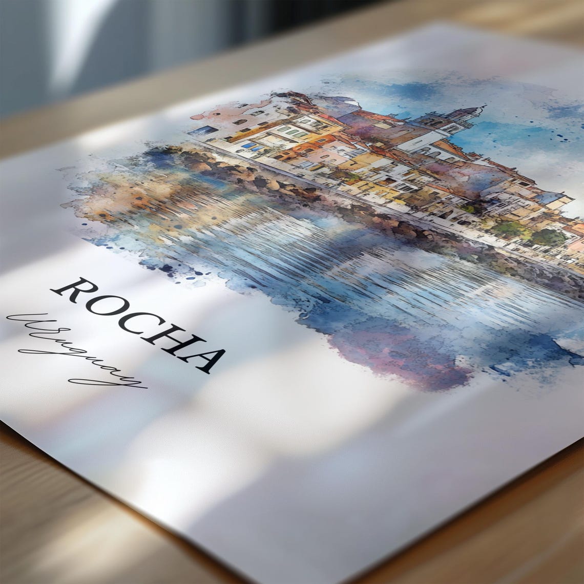 Rocha Uruguay Wall Art Print Watercolor Gift Travel Poster Housewarming - Image 6