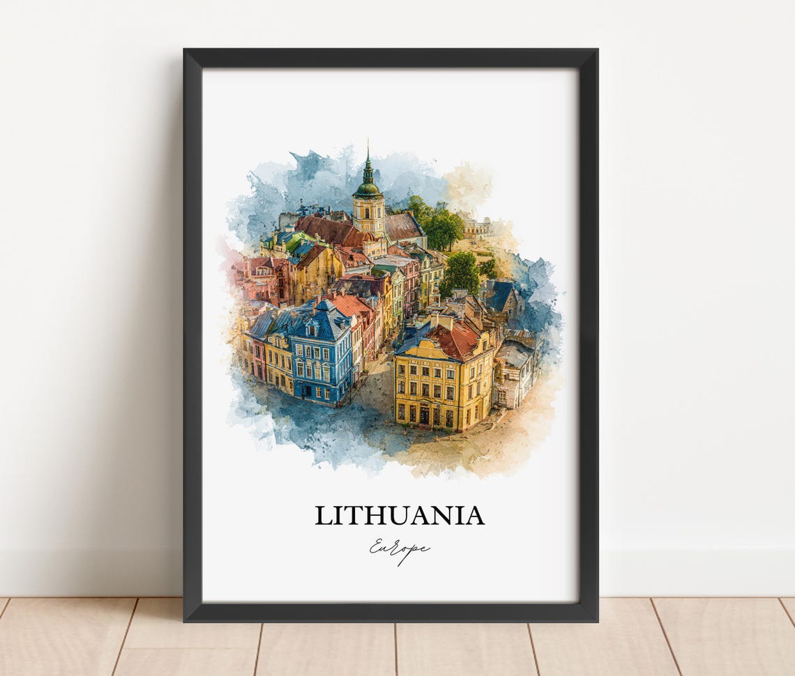 Lithuania Watercolor Travel Poster, Europe Art Print - Image 6