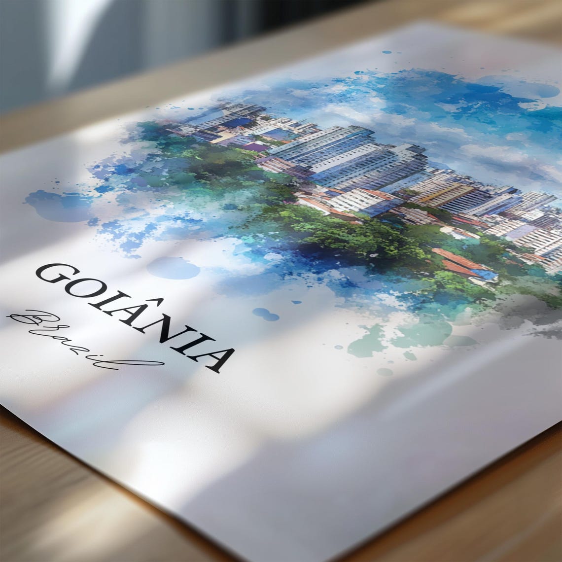 Goinia Wall Art Gois State Print Brazil Watercolor Gift Travel Poster Housewarming - Image 3