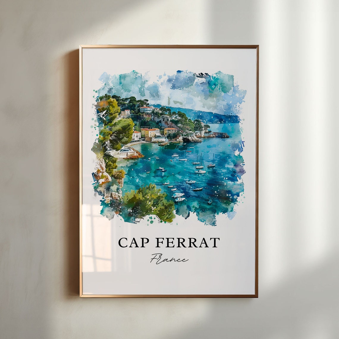 Saint-Jean-Cap-Ferrat Watercolor Travel Poster