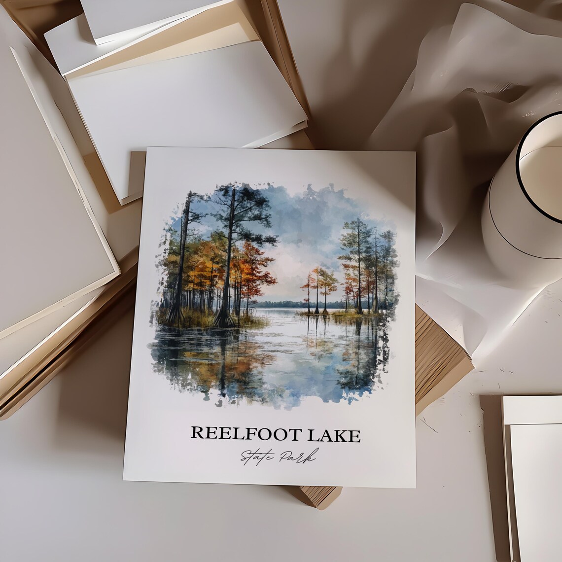 Reelfoot Lake State Park Tennessee Ancient Cypress Lake Art Poster - Image 5