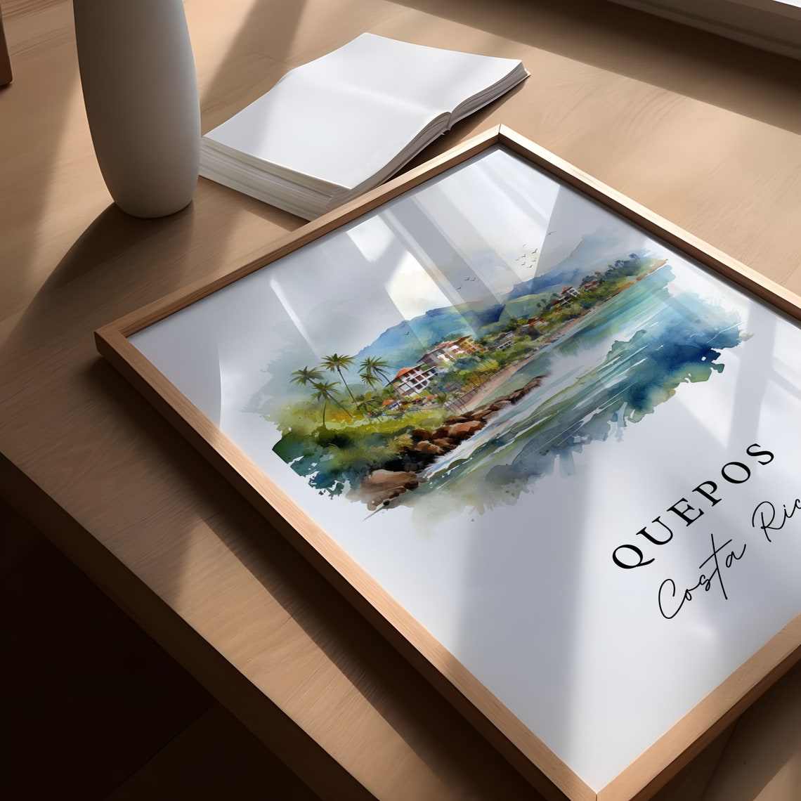 Quepos Costa Rica Wall Art Poster Print Wedding Gift Birthday Present Custom Text Perfect - Image 5