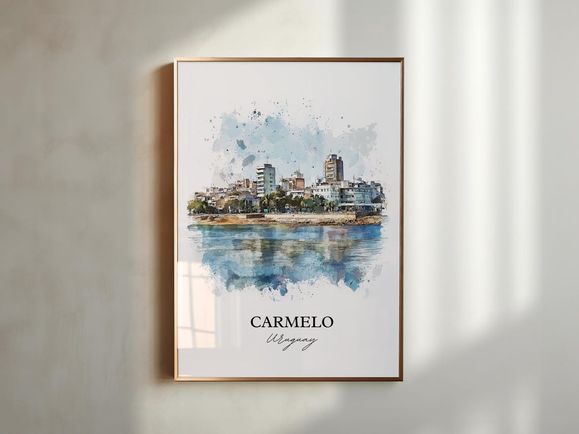 Carmelo Uruguay Wall Art Print Watercolor Gift Travel Poster Housewarming - Image 6