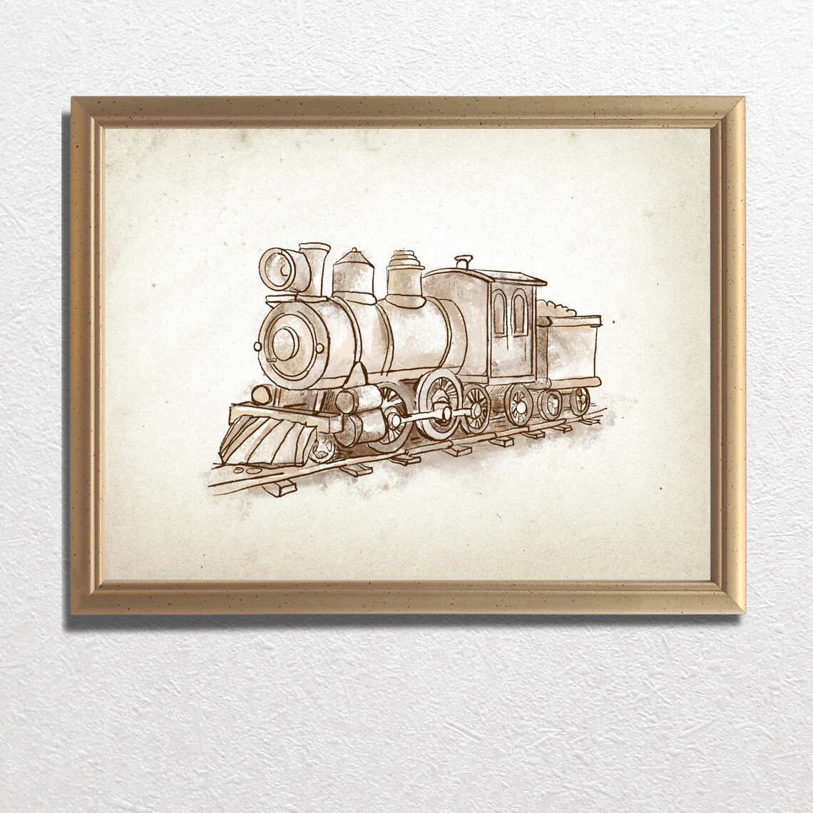 Vintage Toy Train Nursery Art Print, Boy Neutral - Image 4