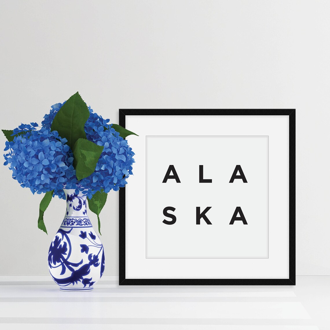 Alaska Minimalist State Decor, Modern Poster - Image 3