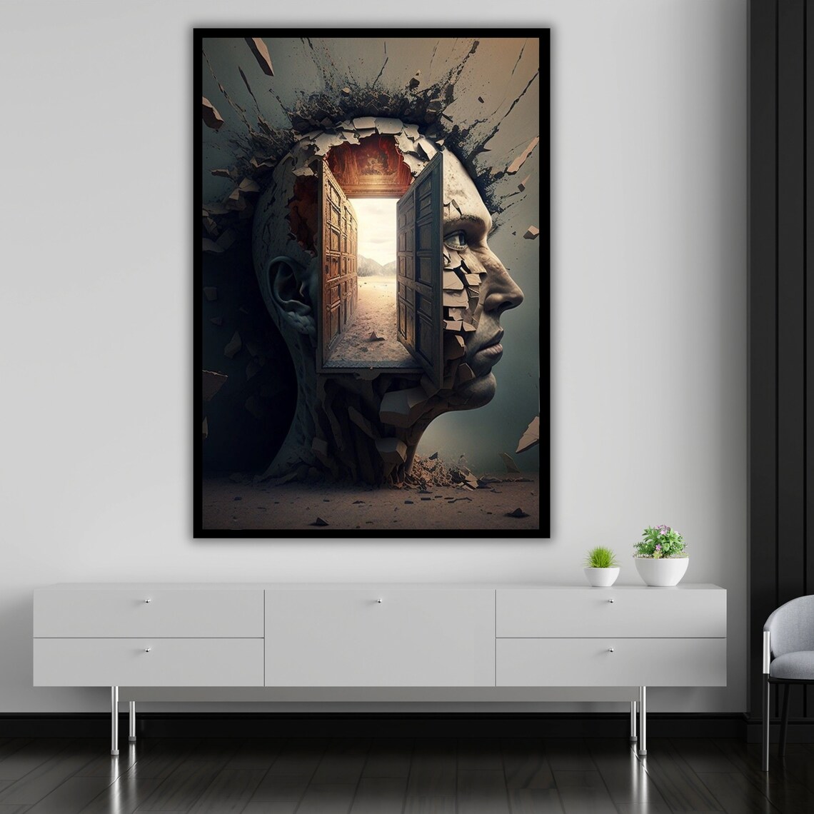 The Door To My Mind Wall Art Ready To Hang Abstract Art Home Decor Unique Gift - Image 5
