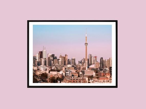 Toronto Skyline CN Tower Daytime Cityscape Photography Poster