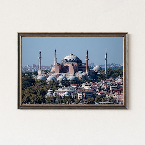 Hagia Sophia Istanbul Print Historic Skyline Architecture Wall Art Photography Decor