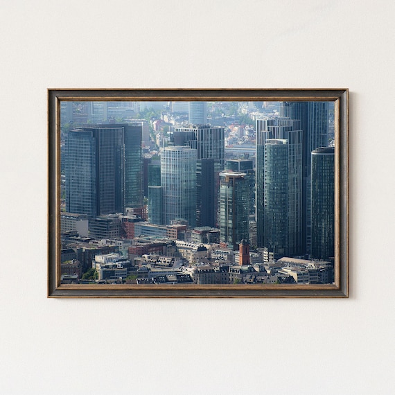 Frankfurt Skyline Modern Cityscape Architecture Wall Art Print