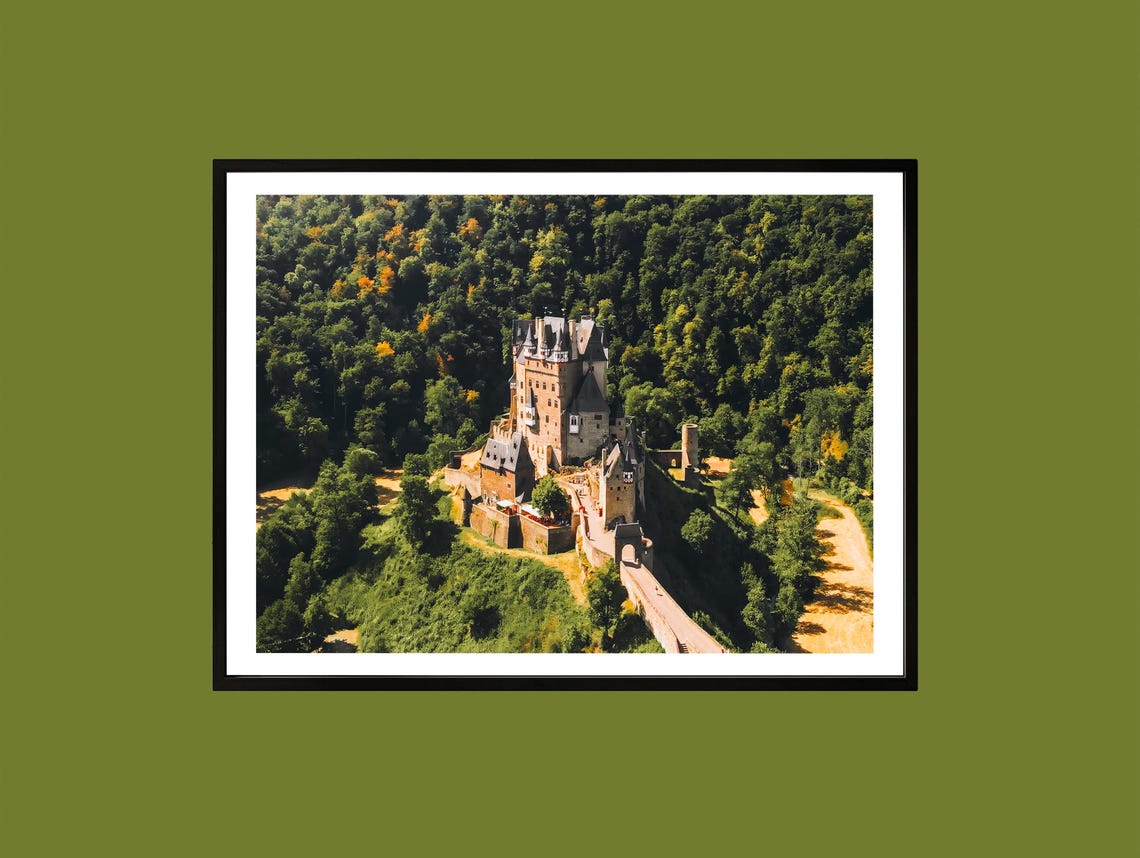 Eltz Castle Germany Aerial Medieval Forest Fortress Photo Poster