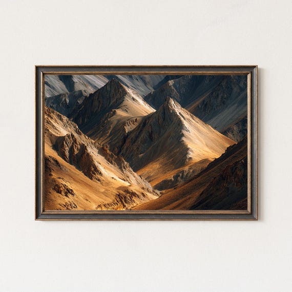 Ladakh Himalayas Mountain Print Golden Light Landscape Wall Art Photography