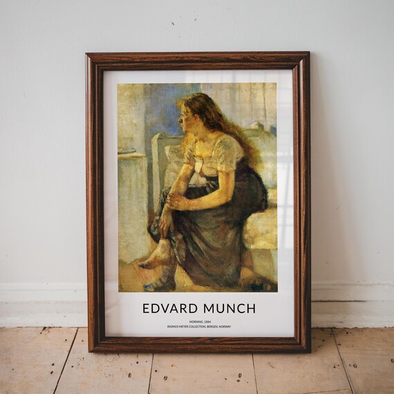 Edvard Munch Morning 1884 Interior Painting Classic Art Poster
