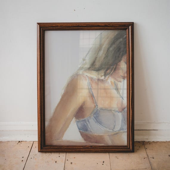 Woman Painting Print Portrait Art Body Positive Wall Decor Spa Esthetician