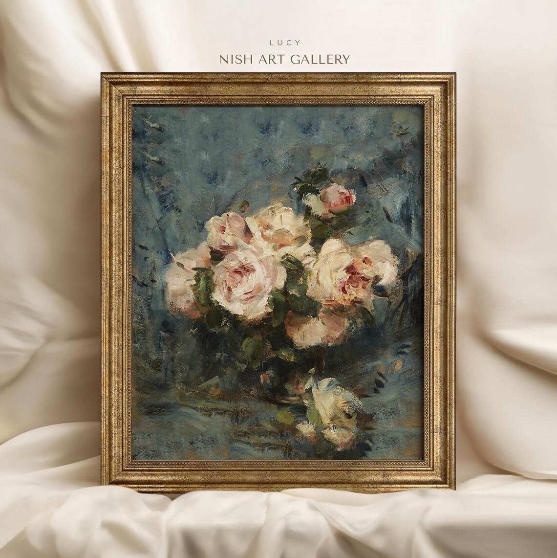 Vintage Rose Print, Antique Flower Still Life Art