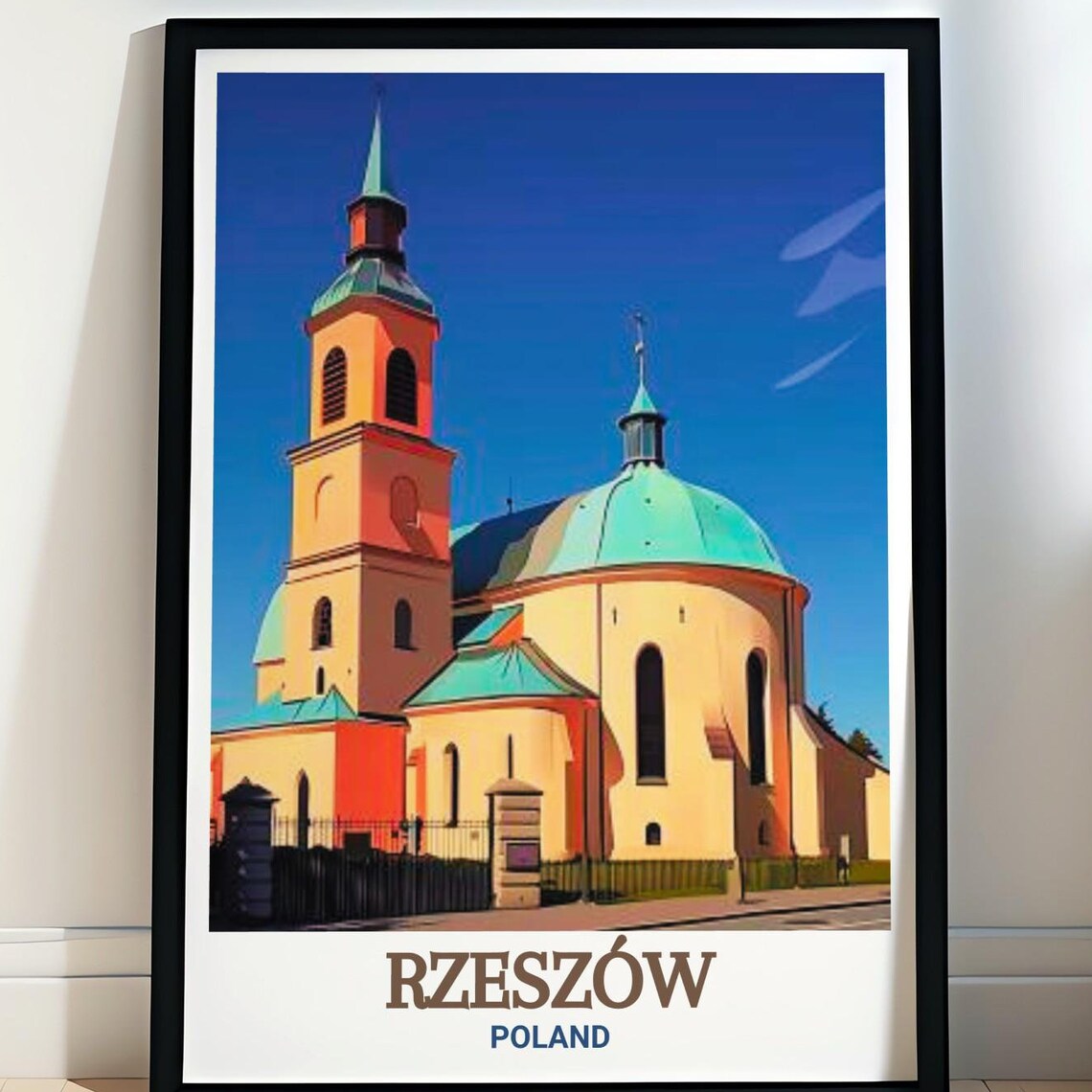 Rzeszow Bernardine Church and Monastery Poland Travel Poster