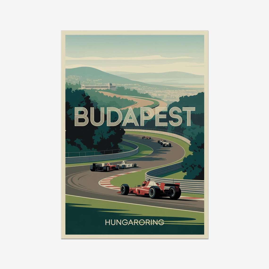 Budapest Hungary Hungaroring Formula 1 Grand Prix Race Poster