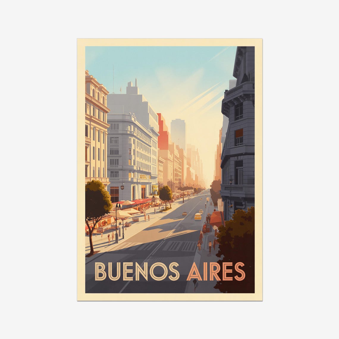 Buenos Aires Vintage Travel Poster Argentina
