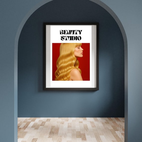 Professional Beauty Salon Poster, Studio Decor