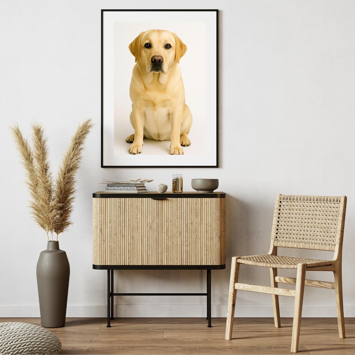 Labrador Retriever Portrait, Cute Dog Poster Print
