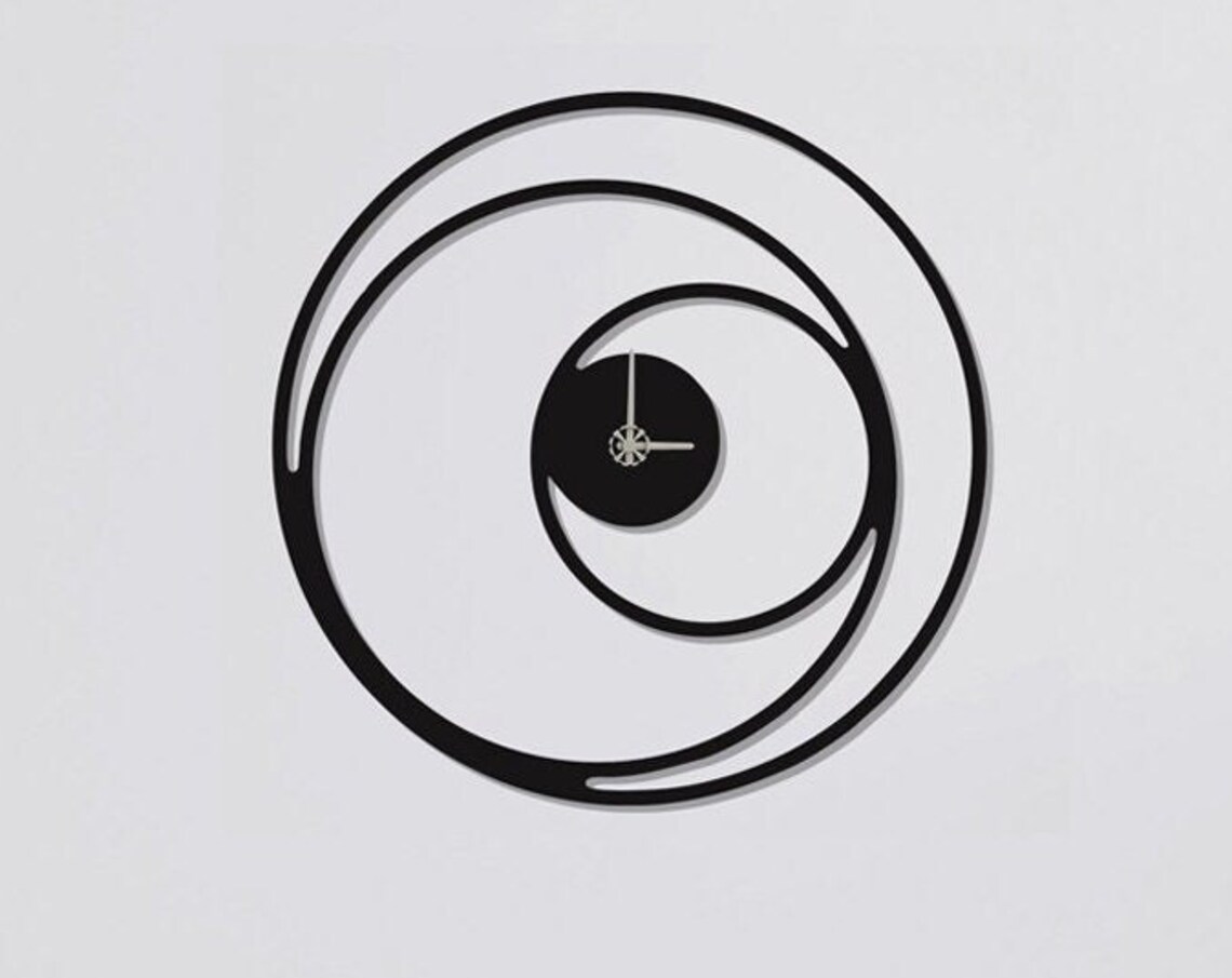 Concentric Wall Clock, Minimalist Home Decor