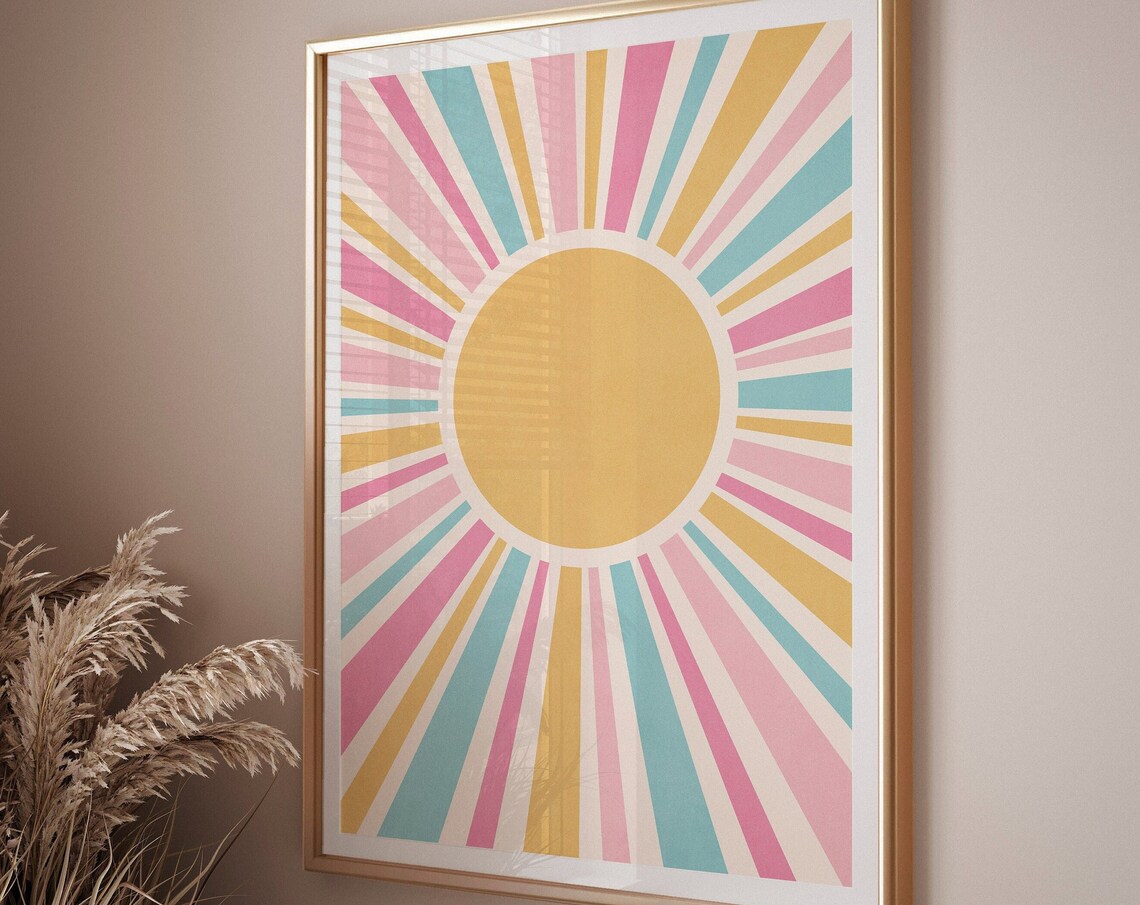 Sun Minimalist Print, Boho Nursery Decor - Image 4