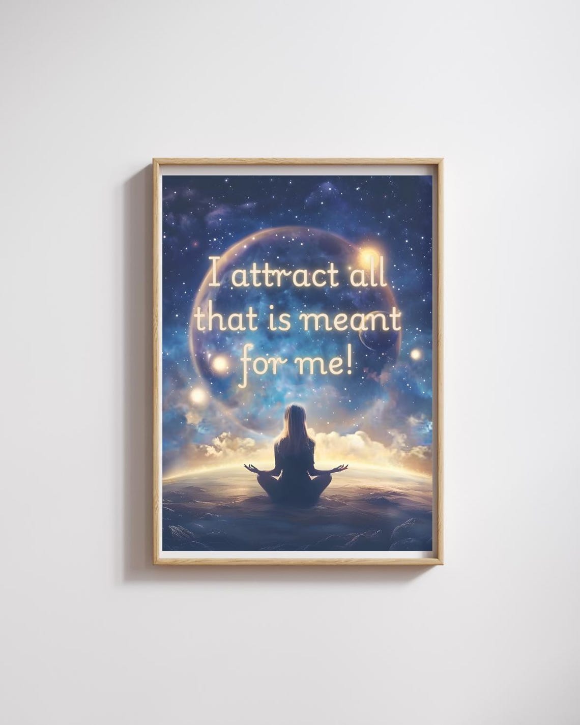 I Attract All That Is Meant For Me Manifestation Affirmation Poster