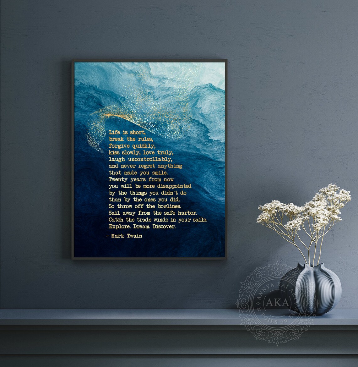 Mark Twain Quote, Life Is Short Inspirational Poster - Image 5