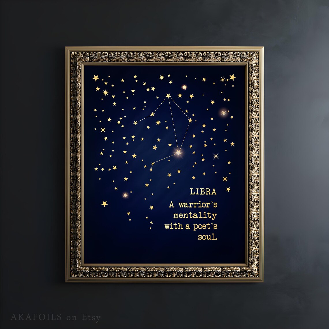 Libra Zodiac Art Print, Astrology Star Sign Decor