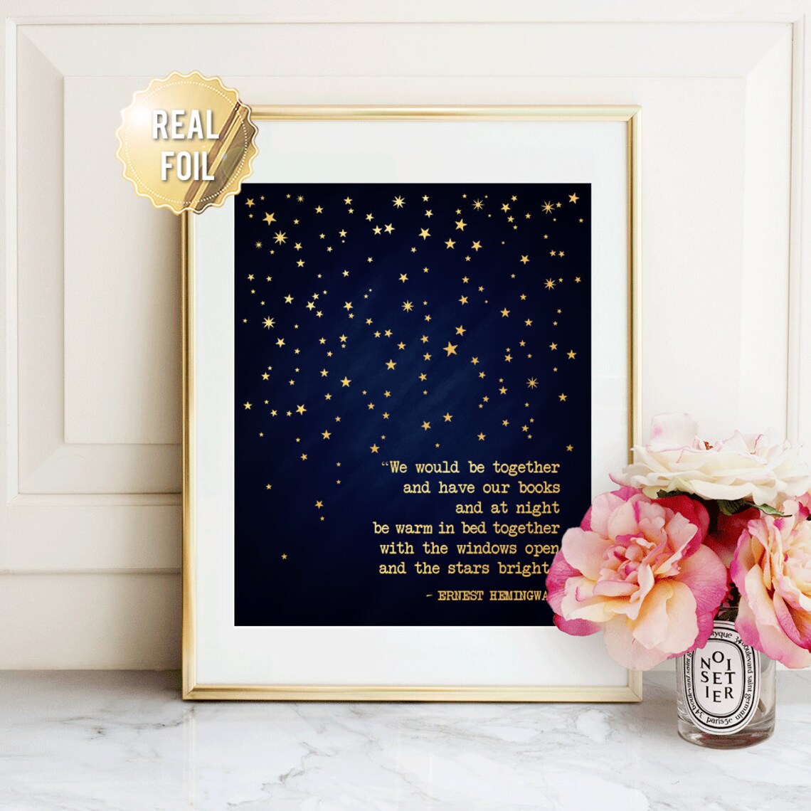 Ernest Hemingway Quote Art Print, Romantic Gift - Image 3