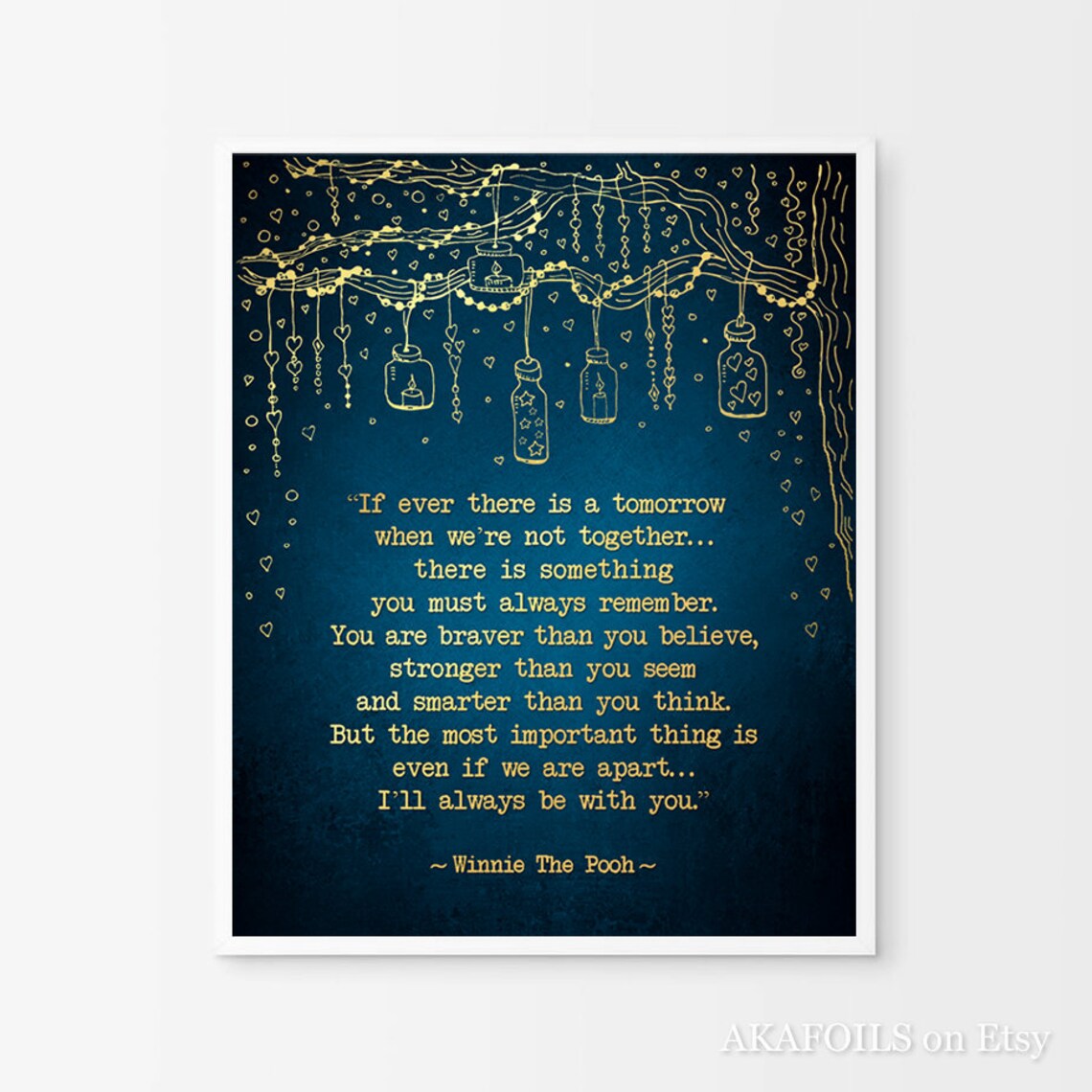 Winnie The Pooh Inspirational Quote Art Print