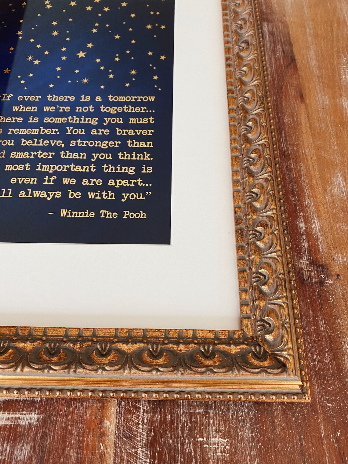 Dark Antique Gold Wood Frame for Wall Art Print - Image 2
