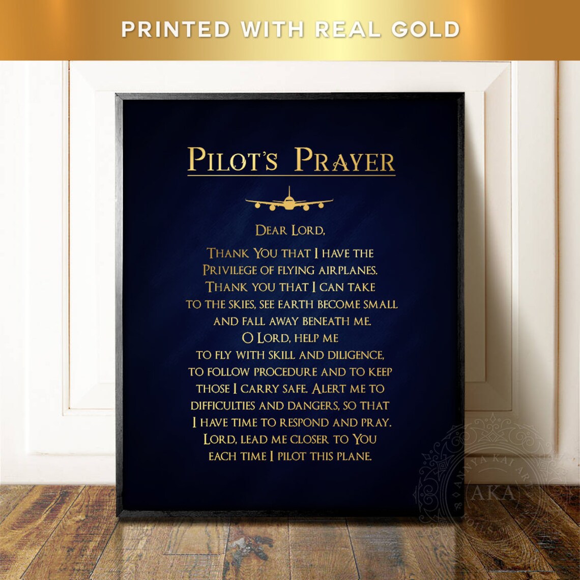 Pilot Prayer Aviation Art Print, Gift for Men - Image 5