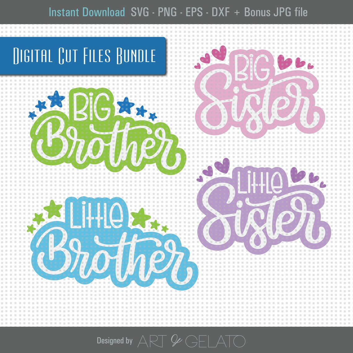 Big Brother, Little Brother Sibling Art Print Bundle
