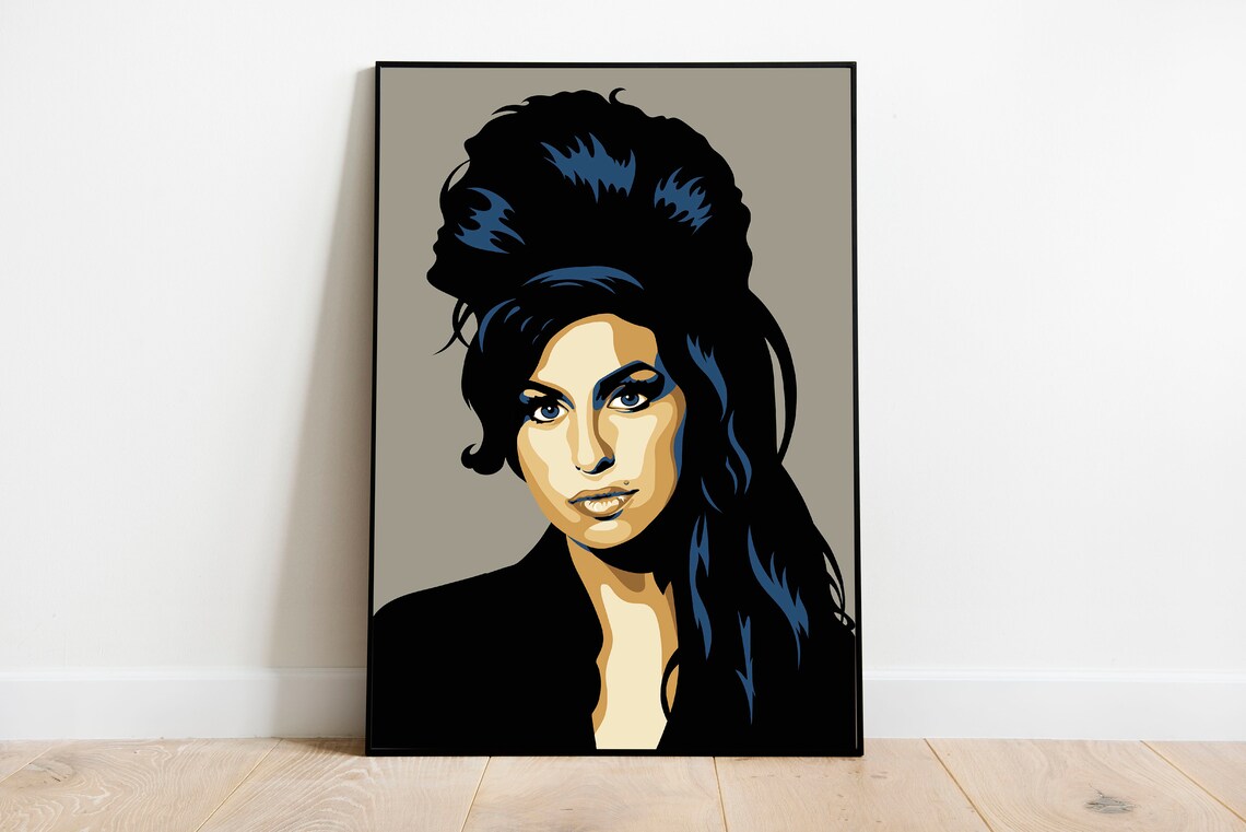 Amy Winehouse Beehive Pop Art Portrait Soul Singer Music Poster